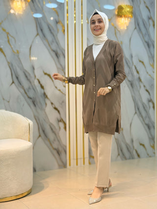 NY MEHLİKA DESENLİ SOĞUK İP HIRKA 3193