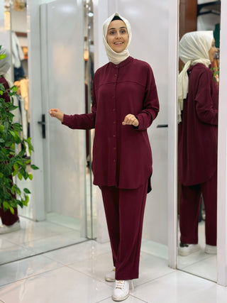 KADO FİTİLLİ ÖNÜ DÜĞMELİ PANTOLONLU 2'Lİ TAKIM 257792