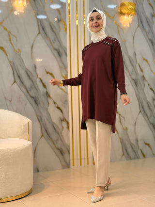 KADO OMUZ ZIMBALI TRİKO TUNİK 2725008