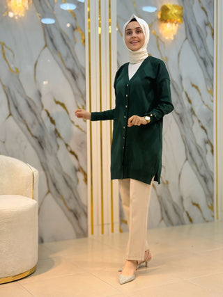 NY MEHLİKA DESENLİ SOĞUK İP HIRKA 3193