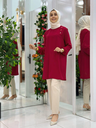 KADO MODAL DÜĞME DETAY TUNİK 251493
