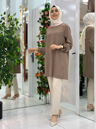 KADO MODAL DÜĞME DETAY TUNİK 251493