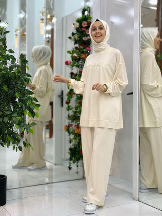 İKOLL BASKI DETAYLI RAHAT KESİM 2'Lİ TAKIM 32960