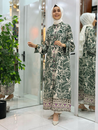 AYŞE AKAY DESENLİ UZUN TUNİK 12010