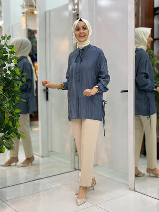 SOUL OF BASİC BELİ BÜZGÜLÜ GÖMLEK 32358
