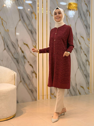 KADO KENDİNDEN DESENLİ TRİKO HIRKA 2725306