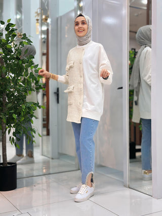 PÜSKÜLLÜ TAŞLI PAÇA KOT PANTOLON 2780