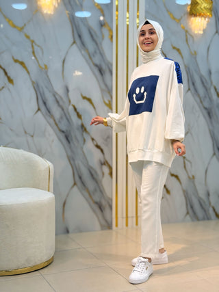 PUANE EMOJİ DETAYLI BASIC TUNİK 20623