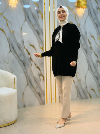 NY MEHLİKA KRAVATLI KAZAK (TUNİK) 3289