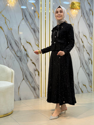 NY MEHLİKA PUL PAYET İŞLEMELİ ETEKLİ TAKIM 001