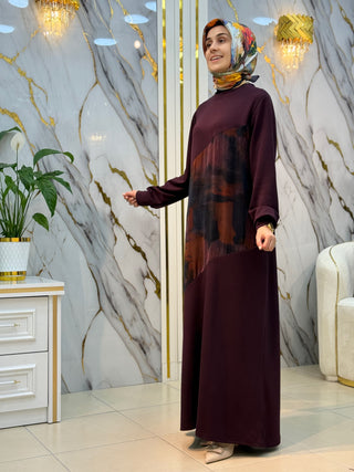 AYŞE AKAY KUPRA PARÇA DETAYLI ELBİSE 1104