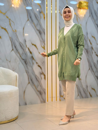 NY MEHLİKA DESENLİ SOĞUK İP HIRKA 3193