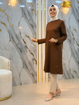 LARCH BASIC ELMAS KUMAŞ UZUN TUNİK 1086