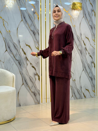 ALESYA FERMUARLI TASARIM CEKETLİ KUPRA TAKIM 5300