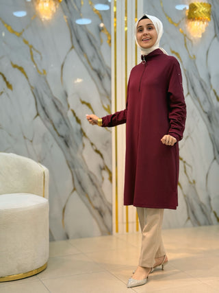 KADO FERMUARLI KOLLARI ZIMBALI TAŞ DETAY OYHSO TUNİK 257462