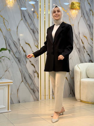 ESSE KOLU ARMALI BLAZER CEKET 6001