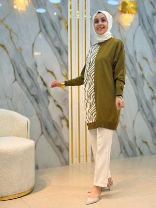 NY MEHLİKA ANGORA DETAYLI SOĞUK İP TUNİK 3284