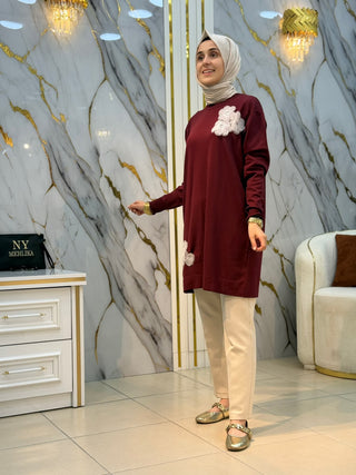 GÜLSELİ ÇİÇEK DESENLİ TUNİK 141801