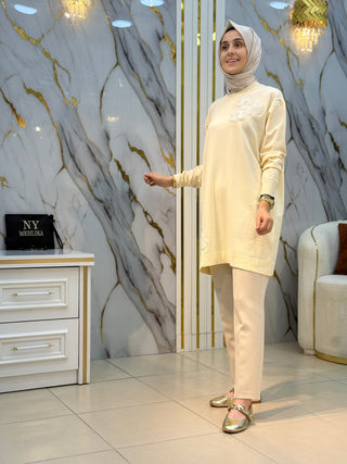 GÜLSELİ ÇİÇEK DESENLİ TUNİK 141801