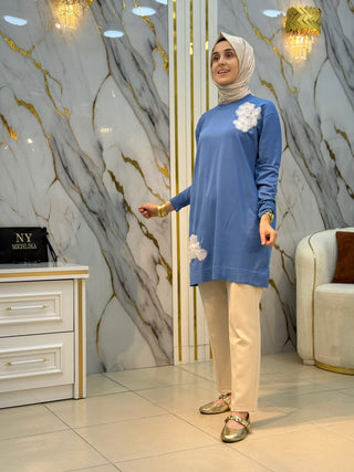 GÜLSELİ ÇİÇEK DESENLİ TUNİK 141801