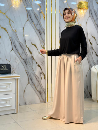 AYŞE AKAY BOL PAÇA CEPLİ PANTOLON 2114