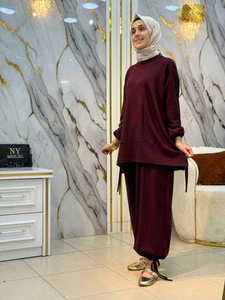 GÜNER MODA BÜZGÜLÜ PANTOLON PENYE TAKIM 1888