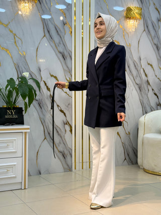 AYNAZ KEMER DETAYLI 4 DÜĞMELİ BLAZER CEKET 140060