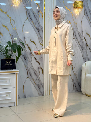 LOREEN FERMUARLI CEP VE DÜĞME DETAYLI TAKIM 20741
