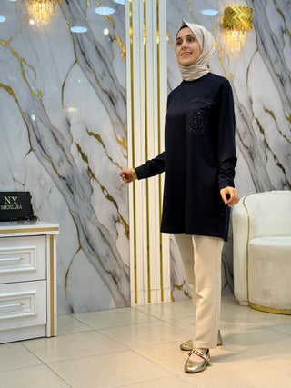 KADO YUVARLAK DESENLİ TUNİK 268188