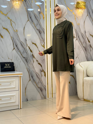 KADO YUVARLAK DESENLİ TUNİK 268188