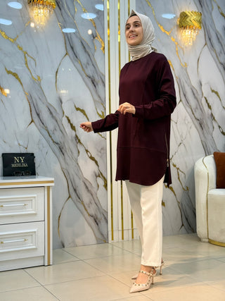 KADO YANLARI FERMUARLI TUNİK 268222