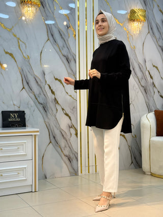 KADO YANLARI FERMUARLI TUNİK 268222