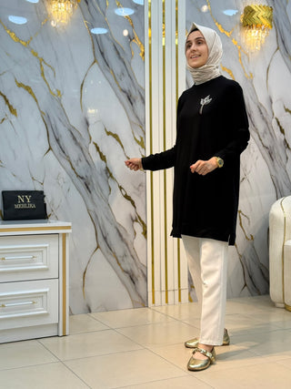KADO ÖNÜ LALE DETAYLI TUNİK 268320
