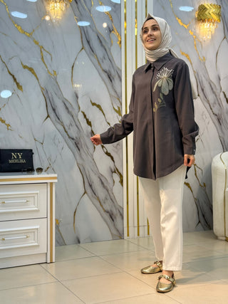KADO ÇİÇEK DESENLİ GÖMLEK 268352