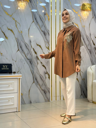 KADO ÇİÇEK DESENLİ GÖMLEK 268352