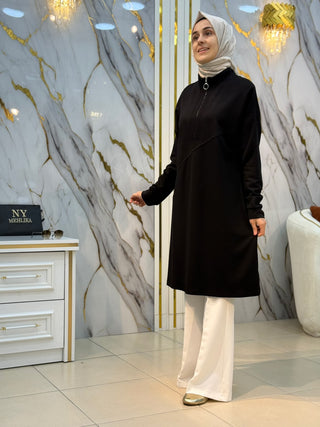 KADO ÖNÜ YAN ÇİZGİ DETAYLI UZUN TUNİK 268520