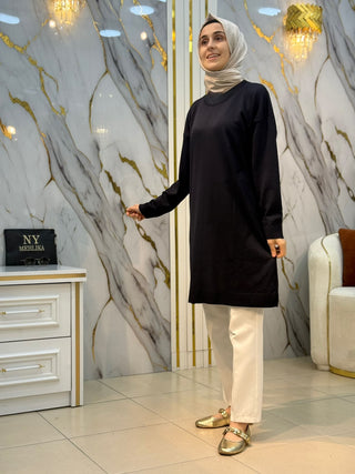 KADO TEK TARAFI ÇİÇEK DETAYLI TUNİK 2726073