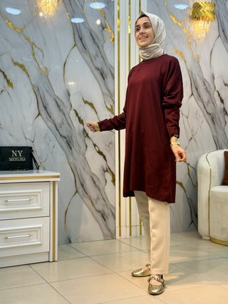KADO GÜL DETAYLI SOĞUK İP TUNİK 2726074