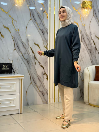 KADO GÜL DETAYLI SOĞUK İP TUNİK 2726074