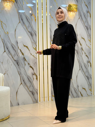 NY MEHLİKA ÖNÜ TAŞ İŞLEMELİ OYSHO TAKIM 5239