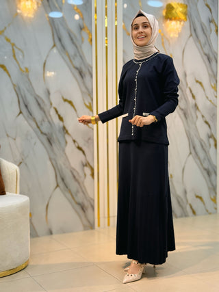 CAPTURE ZIMBALI İNCİ İŞLEMELİ SOĞUK İP ETEKLİ TAKIM 4902