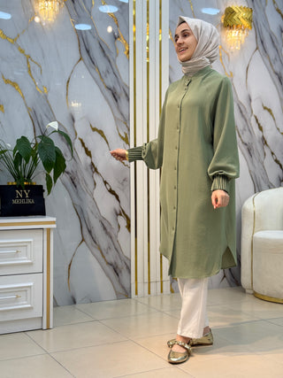 EYLÜL KOLLARI NERVÜRLÜ LİNDA TUNİK 1176
