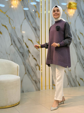 NY MEHLİKA KOLLAR KUPRA SOĞUK İP TUNİK 285