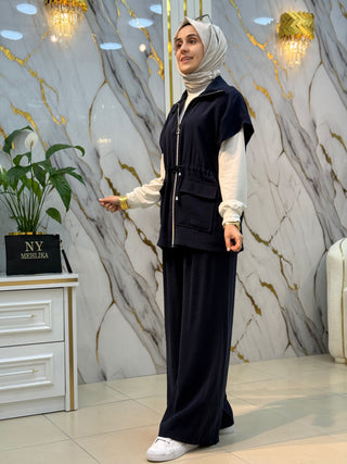 NY MEHLİKA FERMUARLI BÜZGÜLÜ 3'LÜ TAKIM 30308