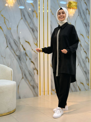 PUANE FERMUARLI ŞERİT DETAY OYSHO TAKIM 14297