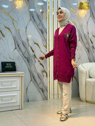 NY MEHLİKA PALMİYE DETAYLI HIRKA 3262