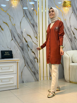 NY MEHLİKA PALMİYE DETAYLI HIRKA 3262
