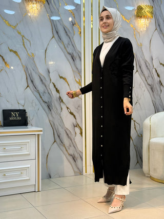 NY MEHLİKA GÜL DESENLİ UZUN HIRKA 3338