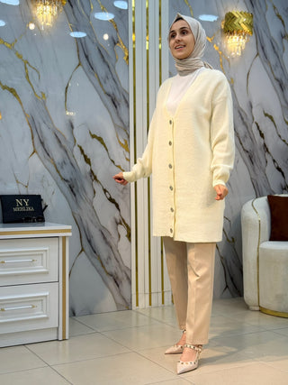 NY MEHLİKA ANGORA DÜĞMELİ HIRKA 3393