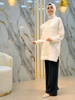 LARCH CİMALI BOL PAÇA OYSHO PANTOLON 1066